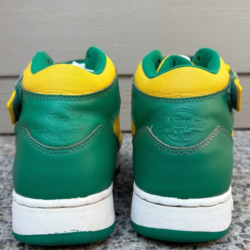 Reebok NBA Boston Celtics High Top Sneakers Yellow Green Mens 10.5 4-110842